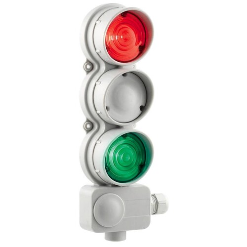 69 430 SIRENA Industrie LED-Signalampel 240V, -30 +50 C°, IP 65, rot/grün Produktbild Front View L