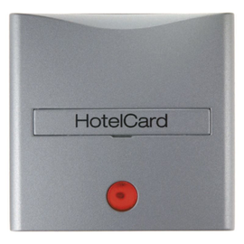 16401404 BERKER S.1/B.x Hotelcard- Schalter-Aufsatz m. Linse, alu matt Produktbild front M
