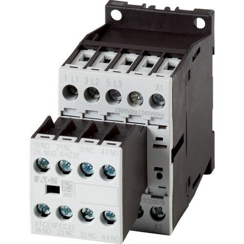 106370 EATON DILM15-22(24VDC) Leist.-schütz, 7,5kW/400V, DC-betätigt Produktbild Front View L