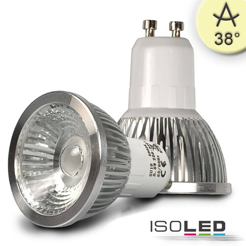 111542 Isoled GU10 LED Strahler 5,5W COB 38° warmweiss, dimmbar Produktbild