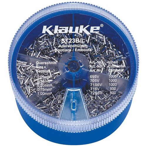 ST23B Klauke STREUDOSE, NICHT-ISOL. ADERENDHUELSEN Produktbild Front View L