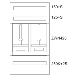 137397 Eaton BP-U-3S-KN-600/10-2Z Unterputz-Zählerverteiler K Produktbild