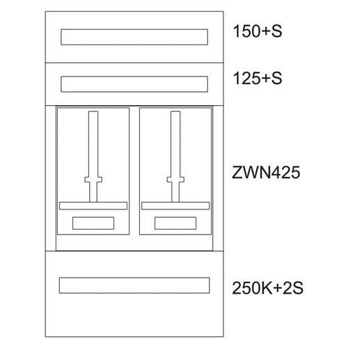 137397 Eaton BP-U-3S-KN-600/10-2Z Unterputz-Zählerverteiler K Produktbild Front View L