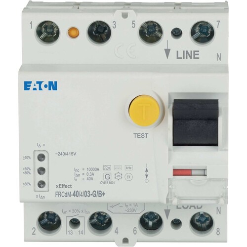 167885 Eaton FRCDM-40/4/03-G/B+ Fehlerstromschutzschalter Produktbild