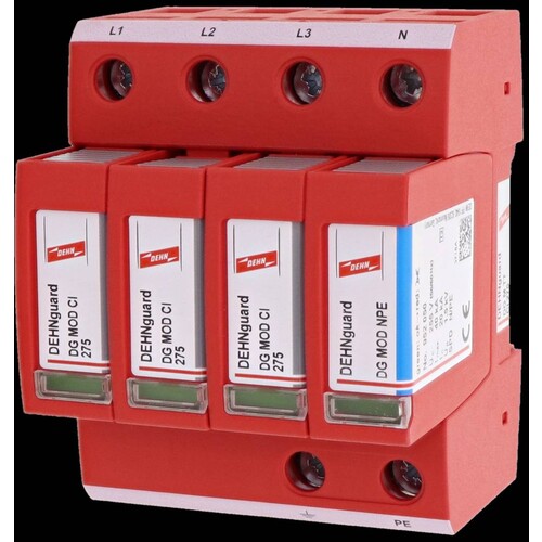 952322 DEHN Überspannungsableiter Typ 2 DEHNguard M 4-polig für TT- und TN-S-Sys Produktbild