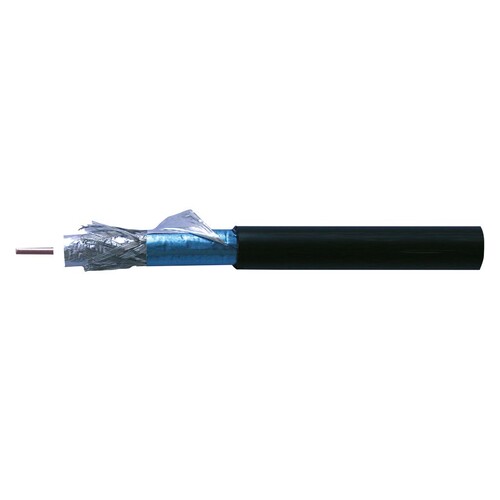 001411 Wisi MK 16 0100 Koax-Kabel TR100 1,6/7,2/10,0 PE Feuchtraum geeignet sw. Produktbild Front View L