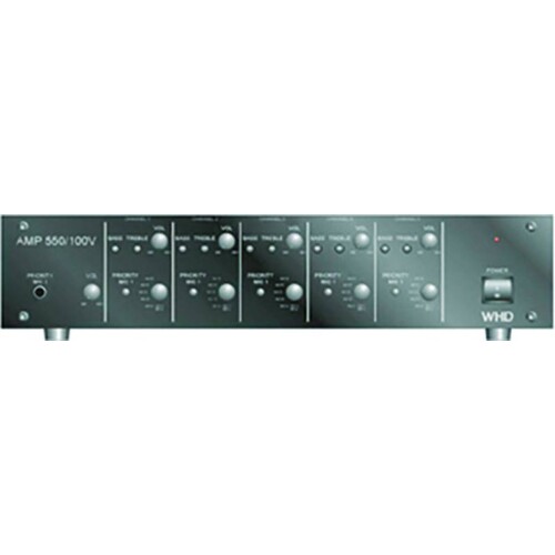 111310005500000 WHD AMP550/100V Multikanalverstärker 4x50W schwarz Produktbild Front View L