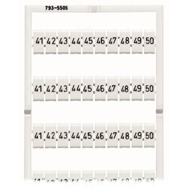 793-5506 WAGO WMB Multibeschriftung Zahlen 41-50 (1VP=5 Karten = 10 Streifen Produktbild