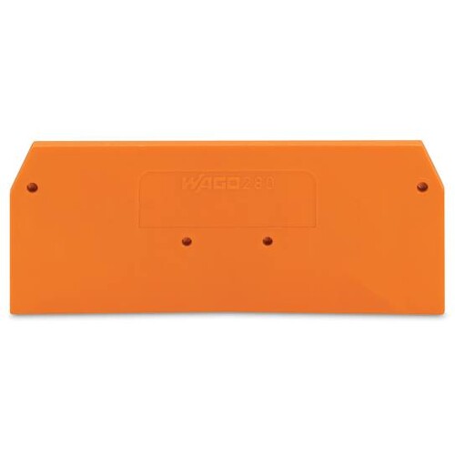 280-326 WAGO 3-L-FV-Abschlussplatte orange Produktbild Front View L