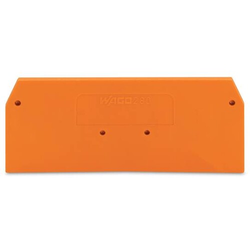 280-326 WAGO 3-L-FV-Abschlussplatte orange Produktbild Front View L