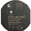542400 GIRA Funk Schalt Tastaktor Mini 1f pot.frei Gira eNet Produktbild front S