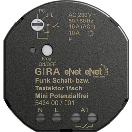 542400 GIRA Funk Schalt Tastaktor Mini 1f pot.frei Gira eNet Produktbild