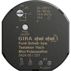 542400 GIRA Funk Schalt Tastaktor Mini 1f pot.frei Gira eNet Produktbild