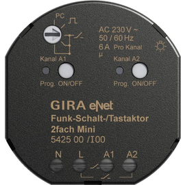 542500 GIRA Funk Schalt Tastaktor Mini 2fach Gira eNet Produktbild