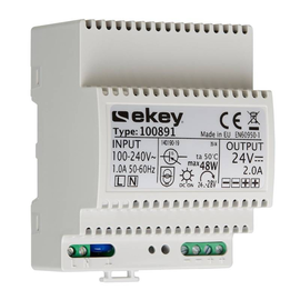 100891 Ekey Hutschienennetzteil 230VAC 24VDC 2A 3TE Produktbild