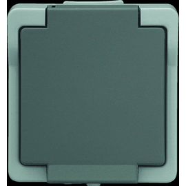 P9320 Schurrer Schukosteckdose 1-fach grau Produktbild front M