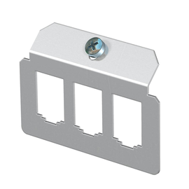 7407824 OBO MTM 3B Trägerplatte mit 3 x Lochbild Typ B edelstahl, rostfrei Produktbild front M