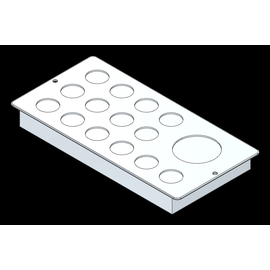 KS-FL-ME MEHLER Kabeleinführung mit ME-Kunststoffflansch bxhxt 220x110x30mm Produktbild front M