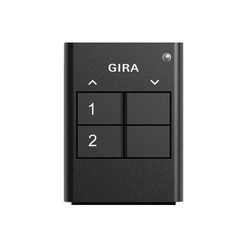 535210 GIRA Funk Handsender 2fach Gira eNet Anthrazit Produktbild Front View L