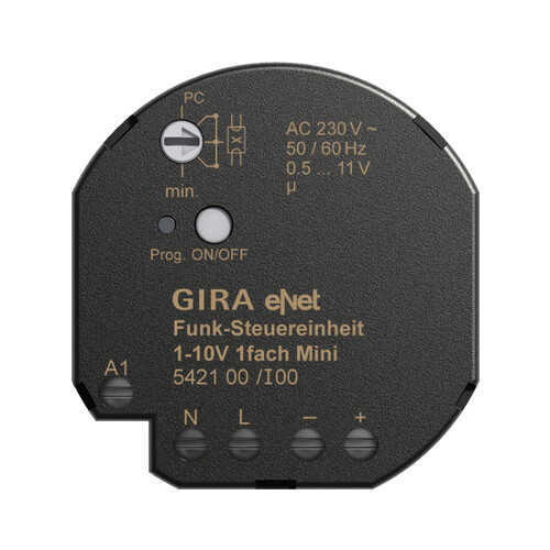 542100 GIRA Funk Steuereinheit Mini 1 10 V Gira eNet Produktbild Front View L