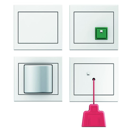 52007009 BERKER K.1 Notruf-Set komplett 24V= polarweiß glänzend Produktbild front M