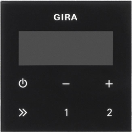 248005 GIRA Bedienaufsatz Unterputz Radio RDS System 55 Schwarzglasoptik Produktbild