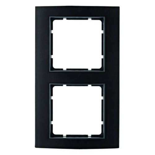 10123005 BERKER B.3 Rahmen 2fach schwarz/anthrazit Produktbild Front View L