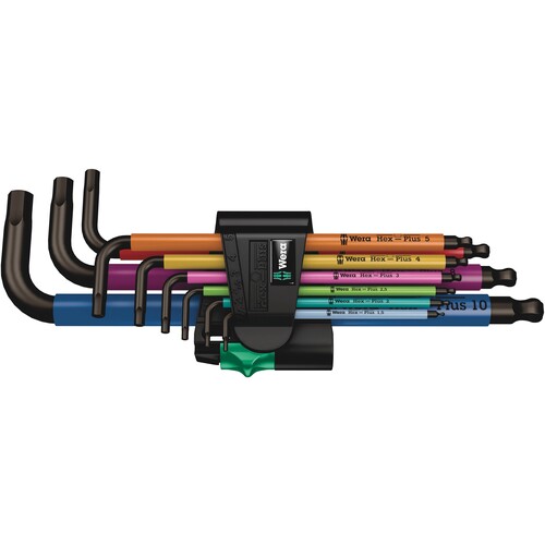 05073593001 Wera 950/9 Hex-Plus Multicolour 1 SB Winkelschlüsselsatz Produktbild