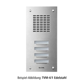 510.318.0 ELCOM TVM-3/1 UP-Türstation 3 Tasten Edelstahl Gebürstet Matt Produktbild