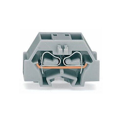 260-331 WAGO 4-L.KLEMME 1,5 QMM GRAU M.FLANSCH Produktbild Front View L