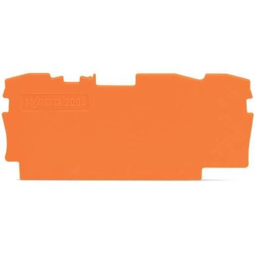 2004-1392 WAGO TOPJOB S Abschluss- Zwischenplatte orange Produktbild Front View L
