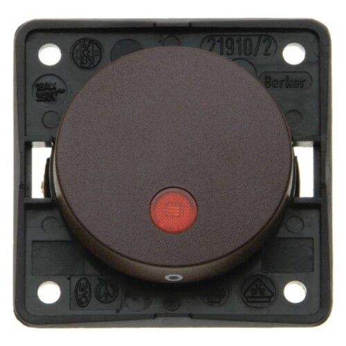 937622531 BERKER INTEGRO Flow/Pure 2poliger Kontrollschalter 12V, braun mat Produktbild