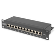 DN91612S CAT.6 Patchpanel, 12xRJ45 STP 10Zoll 1HE RAL 9005 schwarz Produktbild