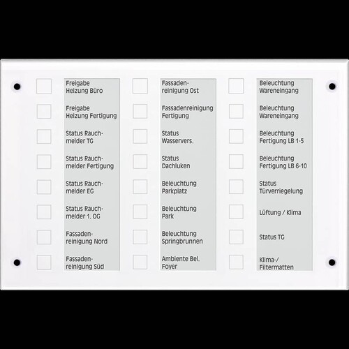 MBT2424WW EURO UNITECH KNX Melde-/Bedientableau Produktbild Front View L