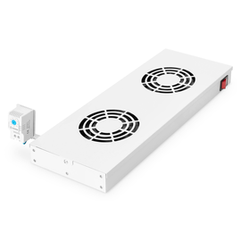 174240 Digitus DN-19 FAN-2-HO RAL7035 Einschubbelüftungseinheit mit 2 Lüftern Produktbild