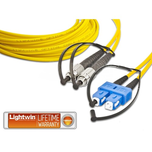 LDP-09 FC-SC 1.0 Lightwin LWL Patchkabel FC/SC 1M Singlemode Duplex Produktbild