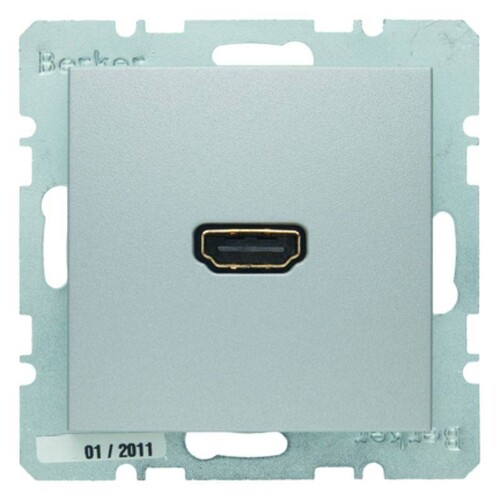 3315431404 BERKER S.1/B.x High Definition Steckdose alu matt Produktbild Front View L