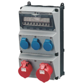 930030 MENNEKES Steckdosen-Kombi AMAXX 3 Amelan 3xSSTD, 1x16/5, 1x32/5, IP44, + Produktbild