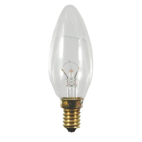 40893 Scharnberger Kerzenlampe E14 40W Klar Produktbild Front View L