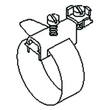 37/1/1200 KLEINHUIS Erdungsbandschellen max. 360mm Rohrdm, 1200mm lang Produktbild front S