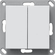 242203 GIRA Funk Wandsender Batterielos, 2fach System 55 Reinweiß Produktbild