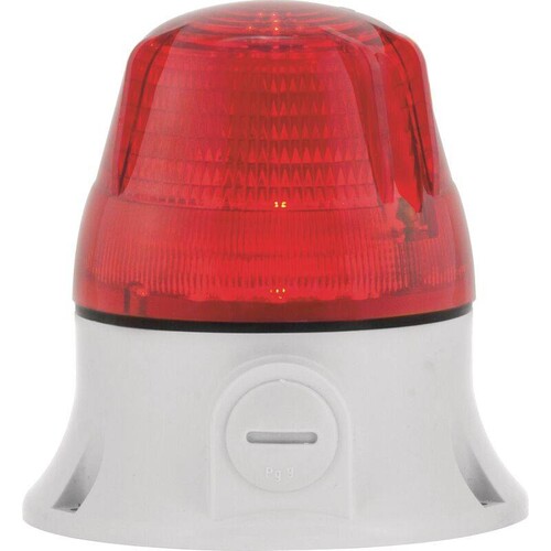 38 623 SIRENA MICRO LED-SMD blink/dauer rot, 90-240V, AC, IP54 Produktbild Front View L