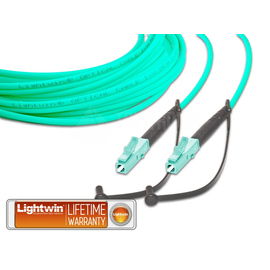 LSP-50 LC-LC 1.0 OM3 Lightwin OM3 LWL Patchkabel Simplex LC-LC 50/125 Produktbild front M