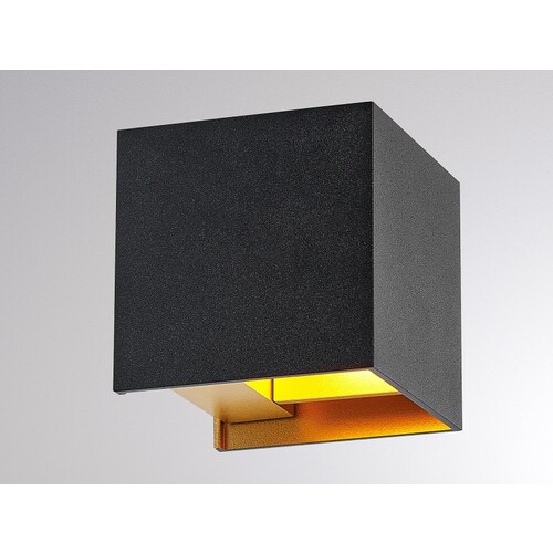 472-291008BGNG1 Molto Luce Next LED 2x3W Wandleuchte Schwarz/Gold Produktbild