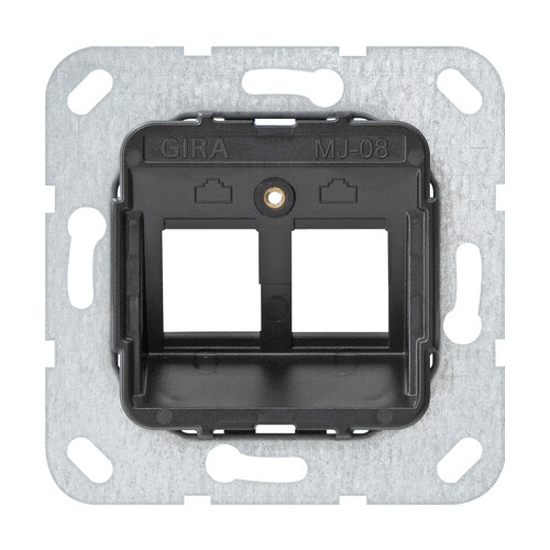 560800 GIRA Modular Jack 8 2fach Tragring Produktbild Front View L