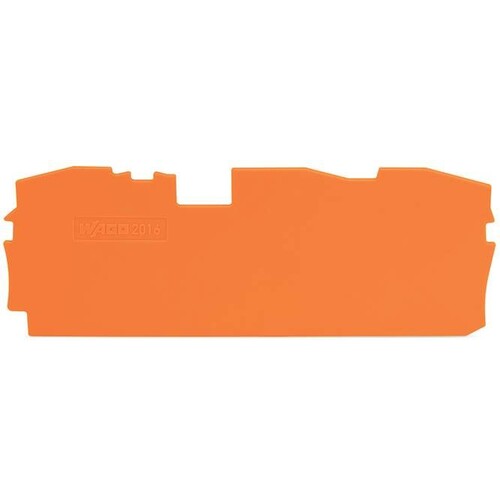 2016-1392 WAGO TOPJOB S Abschl.- Zwischenplatte, orange Produktbild Front View L