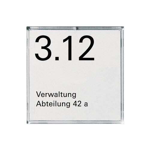 107100 GIRA Namens/Türschild 1-fach Produktbild Front View L