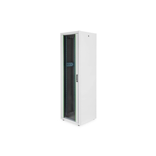 DN-19-42U-6/6-D DIGITUS 19 Zoll Schrank mit Glastür Grau 42HE B600xT600mm Produktbild