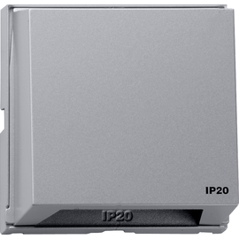 116365 Gira Steckbare Abdeckhaube mit Zwischenplatte Alu Produktbild front M