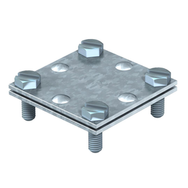 5314534 Obo 255 A FL30 FT Kreuzverbinder ohne Zwischenplatte Stahl tauchfeuerv Produktbild front M